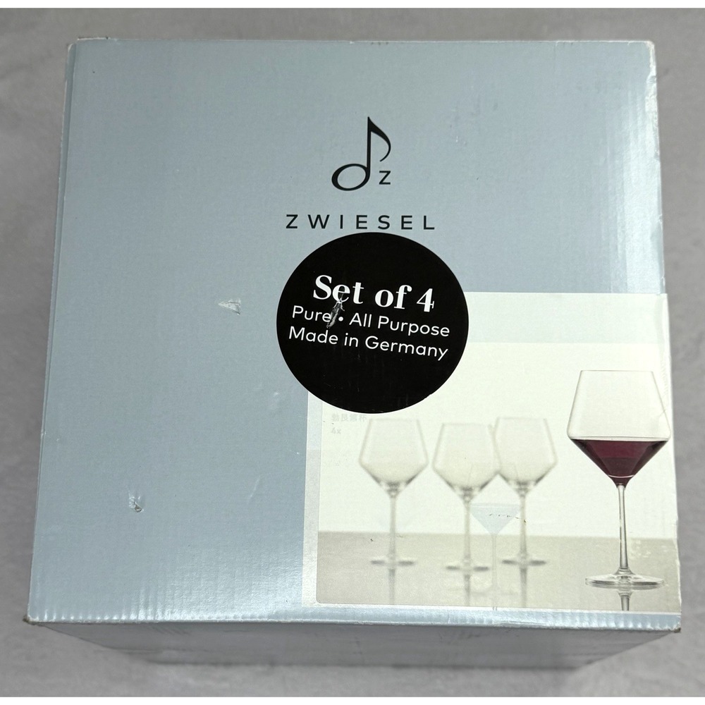 Zwiesel Glass Pure Pinot Noir Burgundy Wine Glasses Set of 4 23.7 oz / 692ml New